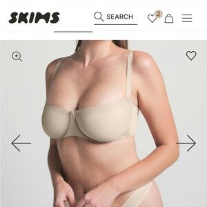Skims No show unlined balconette bra in limited edition color sand